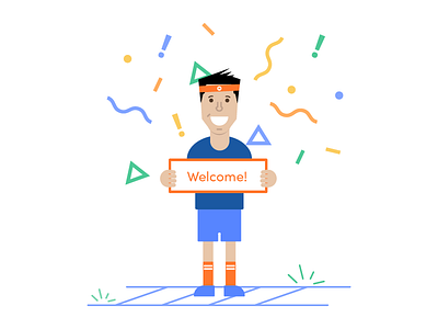 Welcome! character coachandy hikuu illustration kuuhubbard matchup pattern tbt vector welcome