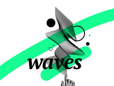 Waves collage blend tool collage typography vector waves weird