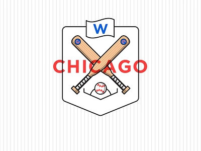 Go Cubs Go! baseball chicago cubs cubbies cubs fly the w hi kuu illustration kuuhubbard vector world series