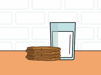 A stack of cookies and a tall glass of milk