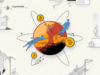 Cryptobudds app branding cryptobudds design icon illustration logo minimal ui ux vector web