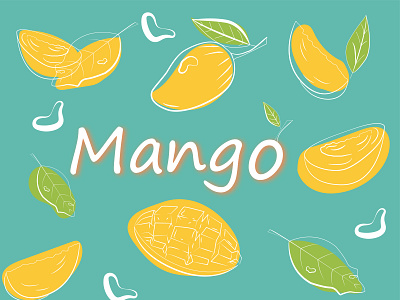 Mango design 2d adobe illustrator app artist branding character character design design flat design food graphic design health illustration illustrator line art line drawing logo social media ui vector art