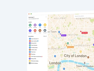 Mapus - Real-time collaborative map tool after effects animated annotations collaboration collaborative cursors editor figma gif google maps map maps markers open source real time tool trip ui webapp website
