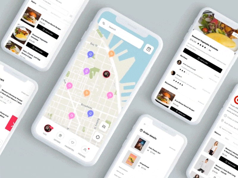 Product Delivery App after effects animated app buy cards case study deliveroo delivery figma food gif groceries maps on demand order products store uber ui