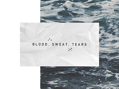 Blood, Sweat, and Tears layout type typography