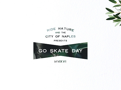 Ride Nature Go Skate Day MMXVI 2016 layout ride skate skateboarding type typography