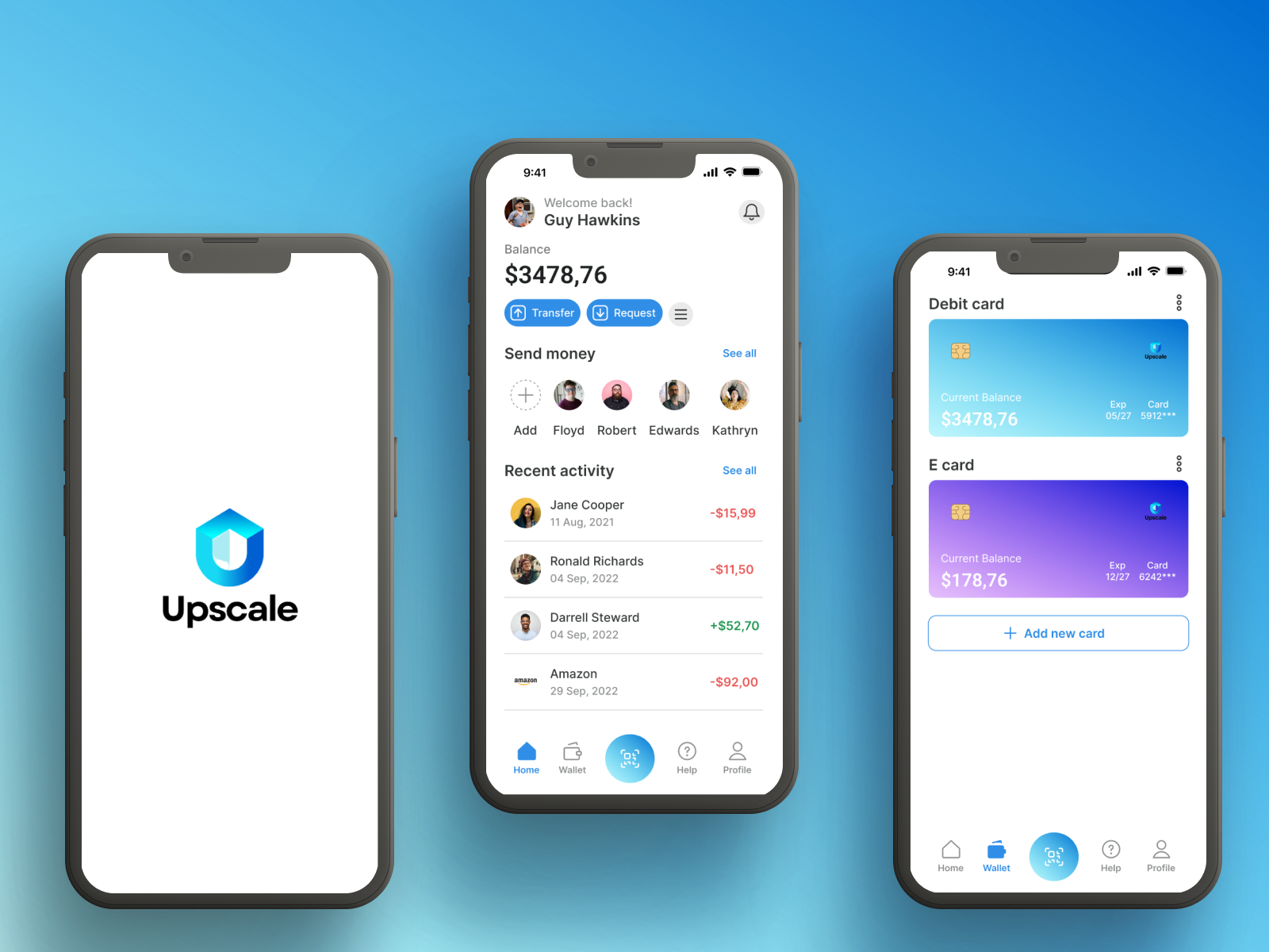 Upscale - Finance App by Renaldi Bastian on Dribbble