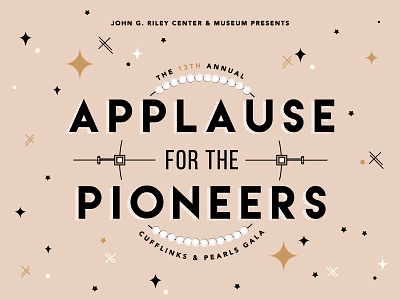 Applause for the Pioneers Gala booklet ceremony cufflinks design gala museum pearls program stars type