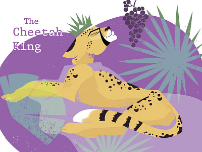 The Cheetah King character cheetah children design illustration kids king spoiled story vector