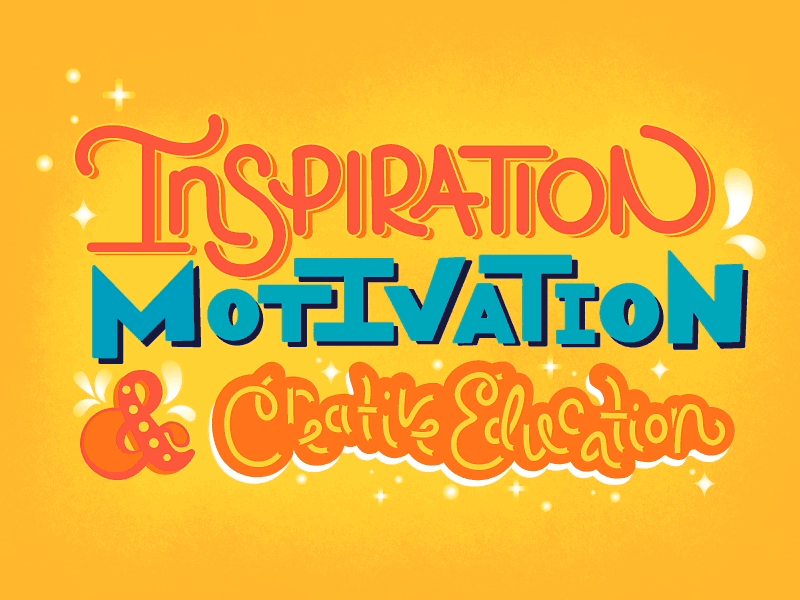 Inspiration & Motivation creative design education gif illustration inspiration motivation type typography vector