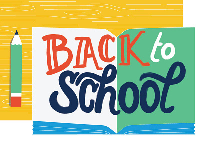 Back to School back to school book data design digital handlettering illustration infographic lettering procreate school shopping trends typography vector