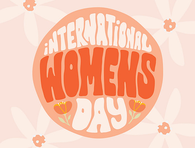 International Women's Day 60s floral flower child flowers internationalwomensday orange psychedelic red simple spring vancouver women