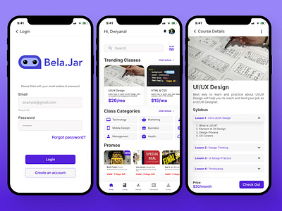 Bela.Jar : Online Courses Mobile App