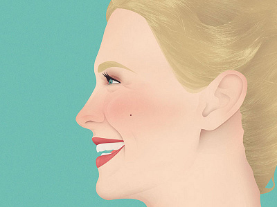 WIP illustration laugh portrait silhouette smile woman
