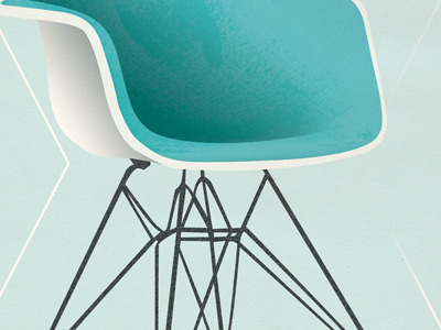 Ray Eames digital furniture illustration