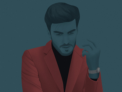 Tobias digital editorial fashion illustration menswear