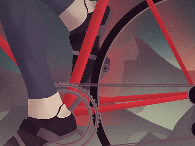 Lightcycle bicycle digital editorial illustration