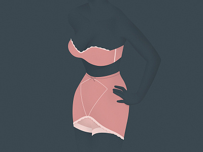 The Clerkenwell Post - cover 1950 design illustration lingerie vintage woman