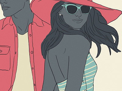 Summer WIP design illustration man summer woman