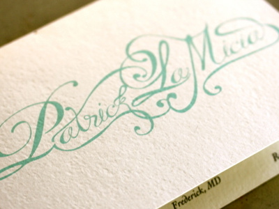 Patrick & Lamicia Wedding invitation design monogram print typeface design typography vintage style wedding