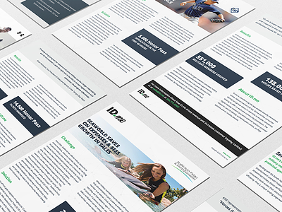 Refined Case Study branding case study communication design digital hand out layout marketing one pager print tradeshow