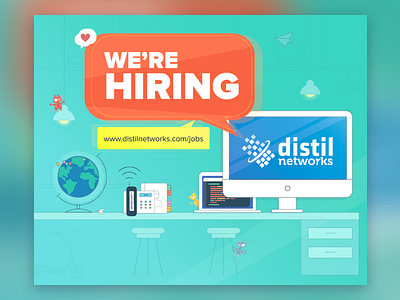 We're Hiring design marketing tradeshow