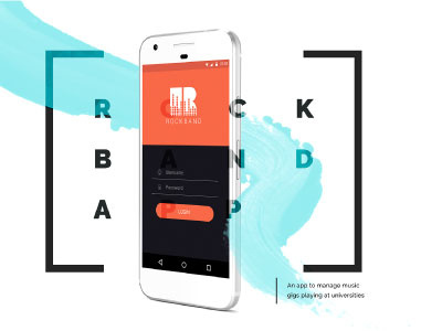 Rockband App design app design interaction design mockup typography ui design