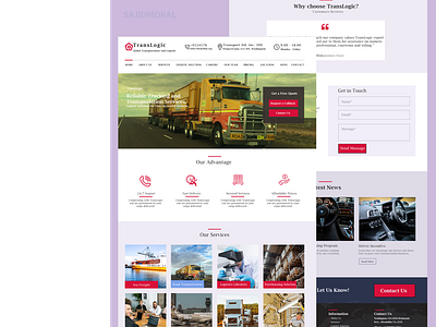 Global Transport Website Design