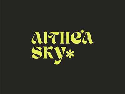 Design Agency Logo | Althea Sky agency bold brand branding colour design female designer green logo primary