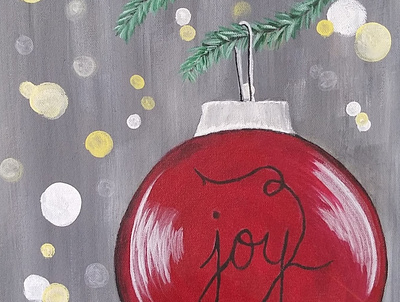 Holiday Ornament acrylic canvas illustration paint
