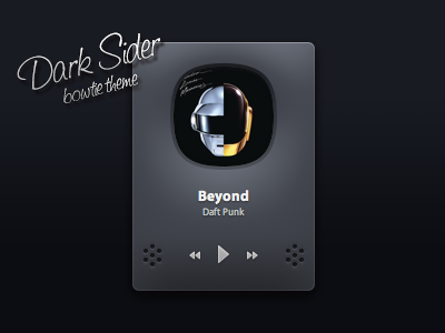 Bowtie Theme "Dark Sider" app bowtie controller download itunes mac player theme ui