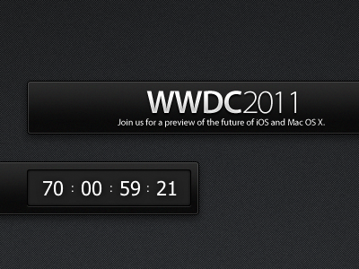WWDC Countdown Widget apple black mac redesign ui widget wwdc