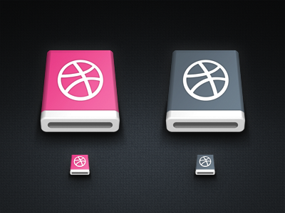 dribbble removable device device dribbble drive gray hdd icon mac pink removable