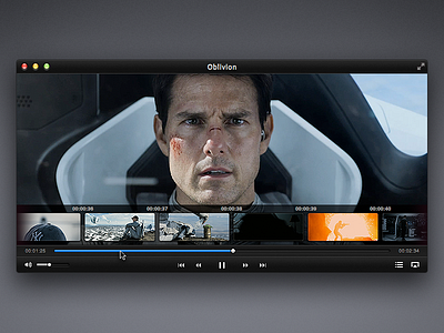 VideoPlayer app black concept mac movie player ui video