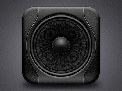 Studio monitor icon black icon ios music retina speaker
