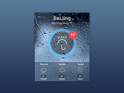 Weather app cloud concept design interface ios iphone mobile ui weather