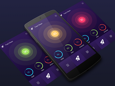 Fast Clean app clean icon ios purple ui ux