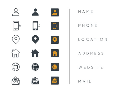 Business Card Icons