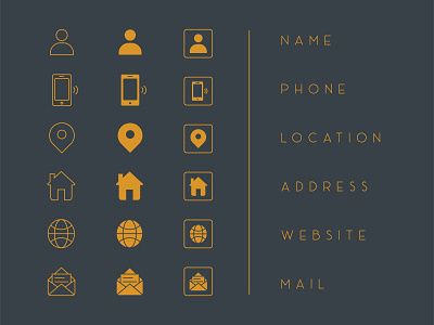 Business Card Icons