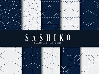 Sashiko Seamless Patterns