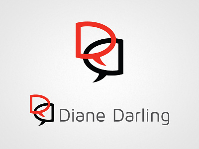 Diane Darling Logo conversation interlocking letters logo networking personal brand