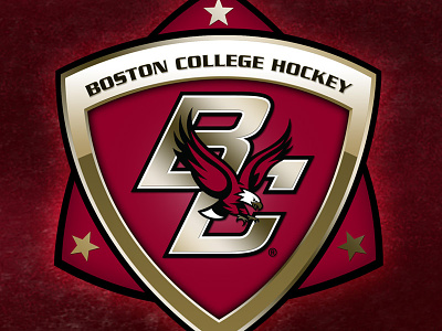 2012 Bc Hockey Poster - Cropped bc boston college college hockey gold hockey maroon poster sports