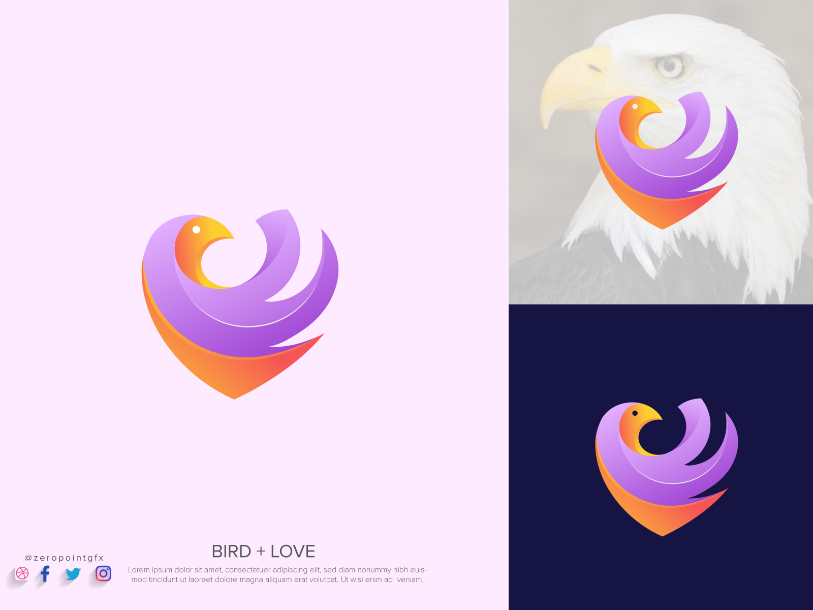 Bird logo Love apps logo by Sunny Ahmed on Dribbble