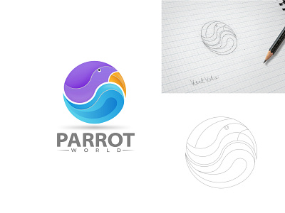 Parrot Logo - World logo - Dribbble