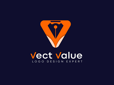 Vect Value Logo Design Expert on Dribbble branding graphic design logo modern logo v letter logo vect value vect value logo design