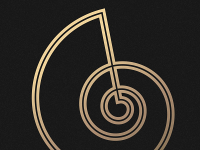 spiral music logo art deco golden golden ratio key linear logo