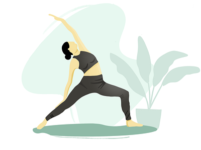 Yoga 2 design flat illustration ui vector yoga pose