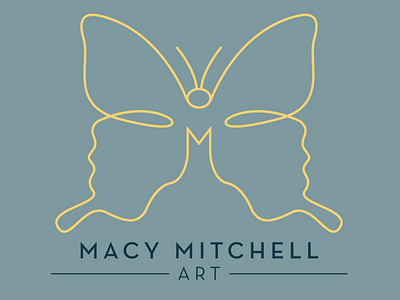 Macy Mitchell Art Logo branding butterfly colorful design graphic design illustrator logo type typography