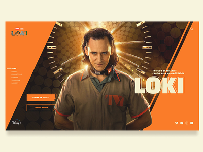 Loki Series 2021 | Web Concept Design branding design illustration logo loki loki series marvel ui web web concept design
