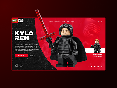 Lego Star Wars design kylo ren lego star wars ui webdesign